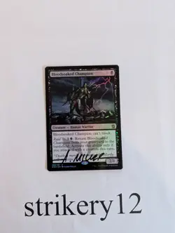 1x Bloodsoaked Champion (Foil) - Khans of Tarkir - Signed by Aaron Miller - MTG - Image 1