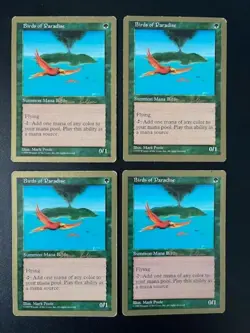 MTG- Birds of Paradise x4 - 1998 Seattle World Championship Deck - Image 1