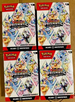 Pokemon Prismatic Evolutions Booster Bundle Lot of 4 Boxes - Image 1