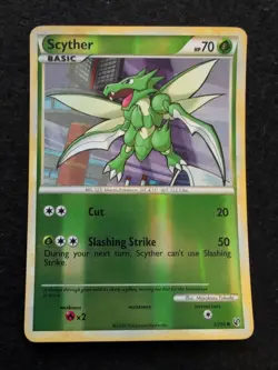Pokemon TCG Scyther 65/90 HGSS Undaunted 2010 Reverse Holo - Image 1