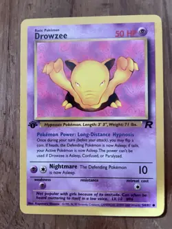 Pokemon TCG Drowzee 54/82 1st Edition Team Rocket Set NM Condition - Image 1