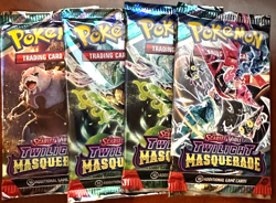 Pokemon Twilight Masquerade - 4 (Four) -Factory Sealed Pack Bundle - English - Image 1