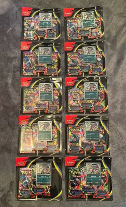 Pokemon Phantasmal Flames Weavile Promo 3-Pack Blister Lot x5 | 15 Boosters NEW - Image 1