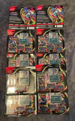 Pokemon Phantasmal Flames Weavile Promo 3-Pack Blister Lot x5 | 15 Boosters NEW - Image 3