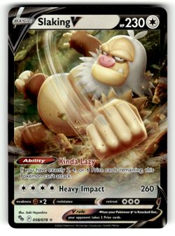 Slaking V 058/078 Holo Ultra Rare Pokemon GO LP - Image 1