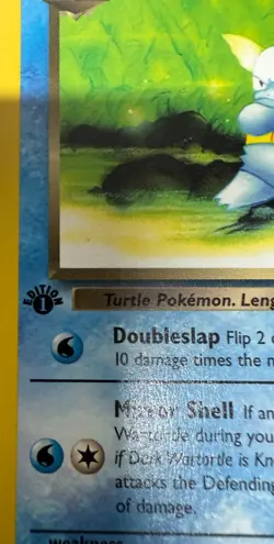 POKEMON TCG DARK WARTORTLE 1ST EDITION 46/82 TEAM ROCKET UNCOMMON V LIGHT PLAY - Image 2