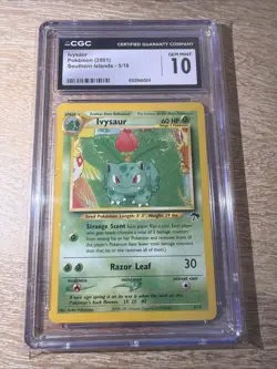 Pokemon 2001 Ivysaur Southern Islands 5/18 CGC 10 Gem Mint - Image 1
