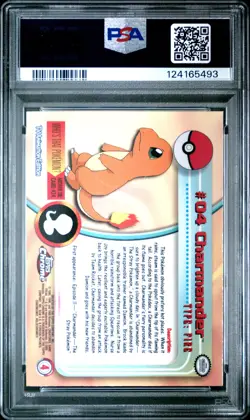 2000 TOPPS CHROME POKEMON T.V. #4 CHARMANDER PSA 9 - Image 2
