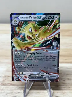 TEAM ROCKET'S PERSIAN EX 150/182 DESTINED RIVALS POKEMON (DOUBLE RARE, NM) - Image 1