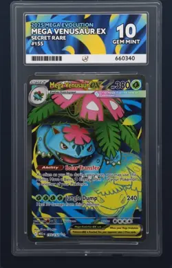 Mega Venusaur ex 155/132 - Mega Evolution - Pokemon - ACE 10 Perfect Subgrades - Image 1