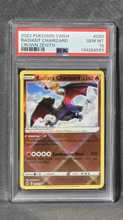 Pokemon SWSH Crown Zenith Radiant Charizard 020/159 PSA 10 - Image 1