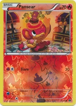 Pokemon - Pansear - 15/99 - Common - Reverse Holo - BW - Next Destinies - NM - Image 1