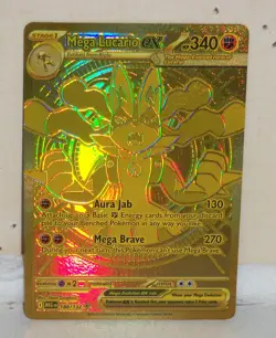 Pokemon TCG English Mega Evolution 188/132 Mega Lucario ex Mega Hyper Rare - Image 1