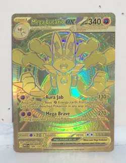 Pokemon TCG English Mega Evolution 188/132 Mega Lucario ex Mega Hyper Rare - Image 2