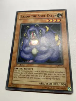 Yugioh Bazoo The Soul-Eater Super Rare 1st Edition LON-064 MP - Image 1