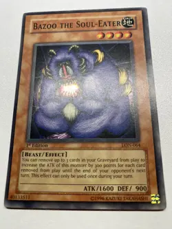 Yugioh Bazoo The Soul-Eater Super Rare 1st Edition LON-064 HP - Image 1