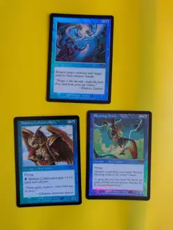 MTG 3 Card. Foil. Torment. Churning Eddy,Skywing Aven,Balshan Collaborator - Image 1