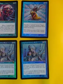 MTG 4 Card. Foil. Torment. Cephalid Aritocrat x2, Cephalid Sage, Cephalid Snitch - Image 2