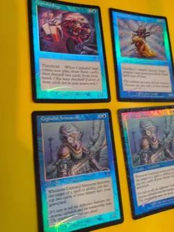 MTG 4 Card. Foil. Torment. Cephalid Aritocrat x2, Cephalid Sage, Cephalid Snitch - Image 3