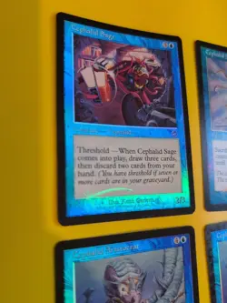 MTG 4 Card. Foil. Torment. Cephalid Aritocrat x2, Cephalid Sage, Cephalid Snitch - Image 4