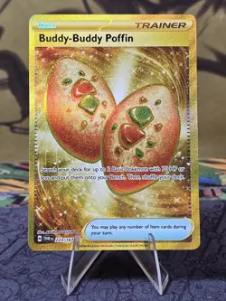 Buddy-Buddy Poffin 223/167 Pokemon Twilight Masquerade Gold Hyper Rare Card NM - Image 1