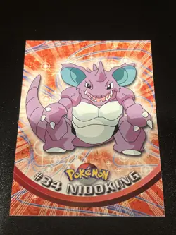 Pokemon Card Nidoking #34 TOPPS Series 1 Blue Logo Non-Holo (5:6) - Image 1