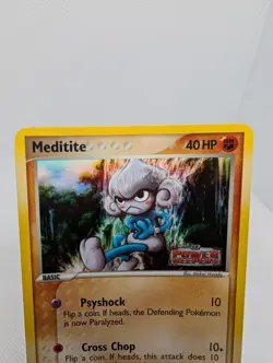 Pokemon TCG - Meditite 55/108 EX Power Keepers Stamped Holo Card - LP - Image 2
