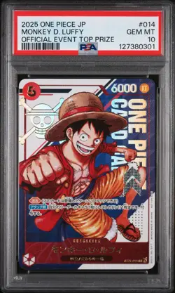 PSA 10 GM One Piece Card Card Monkey.D.Luffy Flagship Promo ST21-014 Japan - Image 1