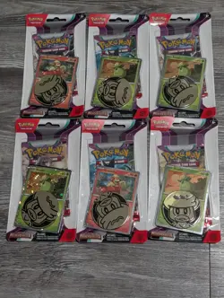 Pokemon Trading Card Game TCG Paldea Evolved Checklane Blister Lot Of 6 - Image 1