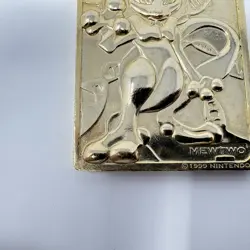 1999 Pokemon 23K Gold Plated Trading Card Only Mewtwo Vintage - Image 3