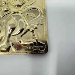 1999 Pokemon 23K Gold Plated Trading Card Only Mewtwo Vintage - Image 4