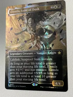 Elenda, Saint of Dusk (Borderless) (Mana Foil) Foundations Foil - Image 2