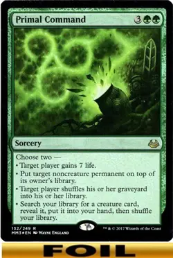 1x - Primal Command - FOIL #132 - Modern Masters 2017 - NM MTG - Image 1