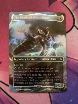 The Destined White Mage 444 Borderless Foil Commander Final Fantasy Rare MTG FIC - Image 1