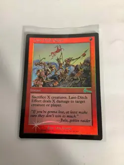MTG Magic The Gathering Last-Ditch Effort Urza’s Legacy 83/143 Uncommon Foil NM - Image 1