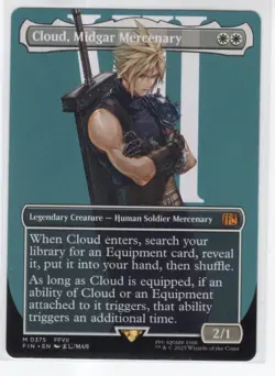 MTG Final Fantasy Mythic #0375 Cloud Midgar Mercenary - Image 1
