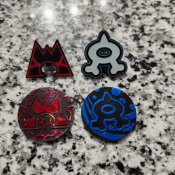 Pokemon Team Magma/Aqua Coins and Pins Set- Double Crisis - Image 1