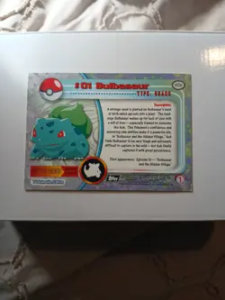 Pokemon Vintage Topps Bulbasaur #01 Rare LP Black Label English Non-Holo - Image 2