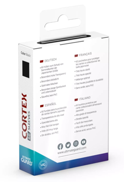 60 Sleeves Ultimate Guard Cortex R 62x89 Japanese Size (YUGIOH) R MATTE BLACK - Image 2