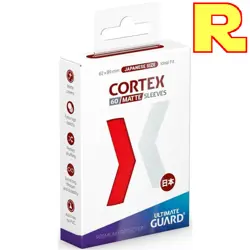 60 Sleeves Ultimate Guard Cortex R 62x89 Japanese Size (YUGIOH) R MATTE RED - Image 1