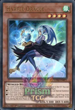1st ed Harpie Oracle ultra rare LDS2-EN077 Yugioh - Image 1