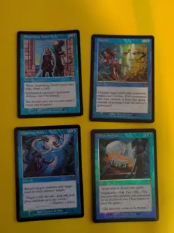 MTG 4 Card. Foil. Torment. Deep Analysis,Liquify,Churning Eddy,Stupefying touch - Image 1