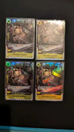 OP03-108 Charlotte Cracker ONE PIECE Card Game x4 Playset Pillars of Strength - Image 1