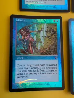 MTG 4 Card. Foil. Torment. Aquameba,Liquify,Stupefying touch & Obsessive search - Image 2