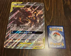 Pokemon Jumbo Oversized Umbreon & Darkrai GX Tag Team Promo Card SM241 - Image 1
