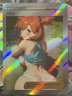 Pokemon Misty Anime Waifu Custom DIY Trainer Art Sexy Pokemon card - Image 1