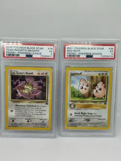 Psa 5 Lot Pokemon Cards Team Rocket Meowth/Igglybuff Black Star Promo - Image 1