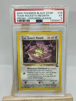 Psa 5 Lot Pokemon Cards Team Rocket Meowth/Igglybuff Black Star Promo - Image 2