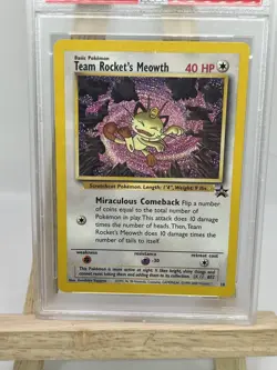Psa 5 Lot Pokemon Cards Team Rocket Meowth/Igglybuff Black Star Promo - Image 3