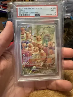 Eevee 188 PSA Mint 9 Illustration Rare Pokemon Card - Image 1